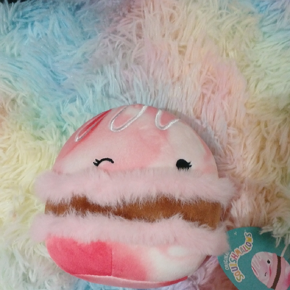 Squishmallows Pink and Brown Macaron Plush